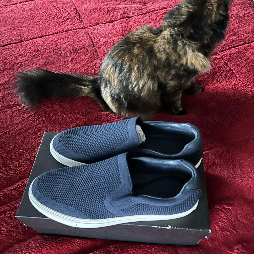 Navy slip ons perfect to dress up or down